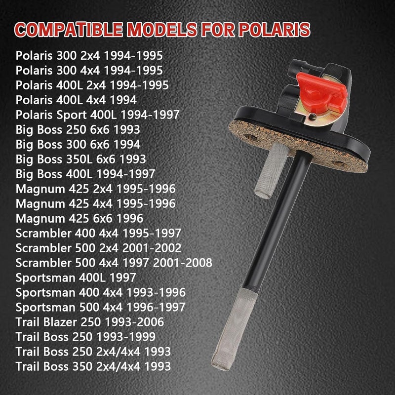 Lonsda 7051006 Fuel Shutoff Valve Petcock Gas Shut-off Switch Assembly for Polaris Trailblazer 250 1993-2006 Big Boss 400L 1994-1997 Sportsman 400 1993-1996 Trail Boss 250 350 1993-1999 - Image 5